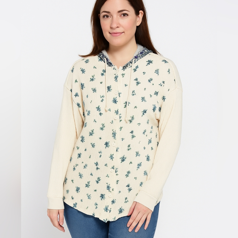 Vintage Sycamore Clothes You Live In Cottagecore Floral Thermal Jacket